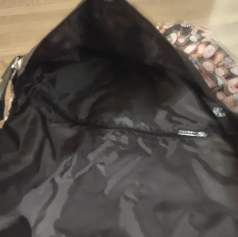 y2k brown tote bag with multicolor floral design from studiosak